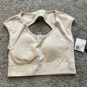 Forever 21 Cream Crop Top